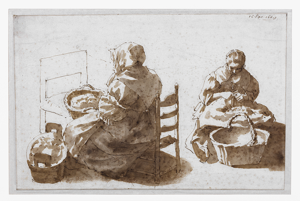 Twee zittende vrouwen